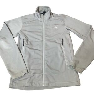 The North Face jacket full zip gray sweatshirt hoodie zip pockets SZ SM mens